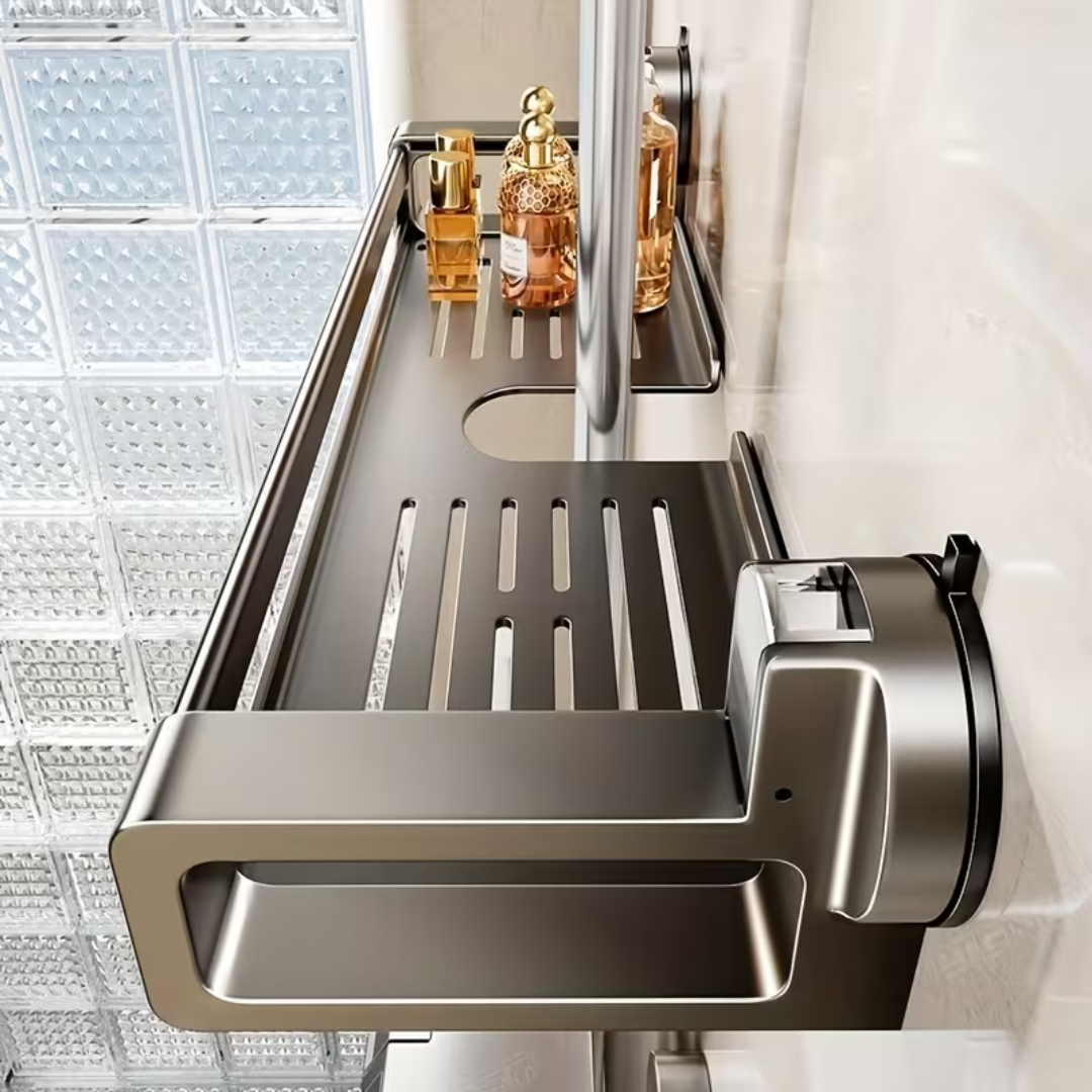 Multipurpose Bathroom Organizer Shelf with Strong Suction Cup