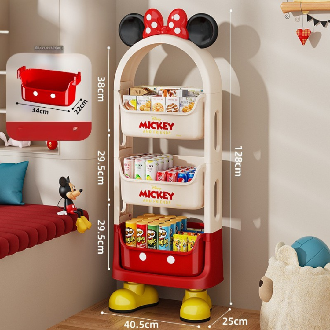 HOMERO Mickey Mouse Multipurpose Storage Cart with Legs