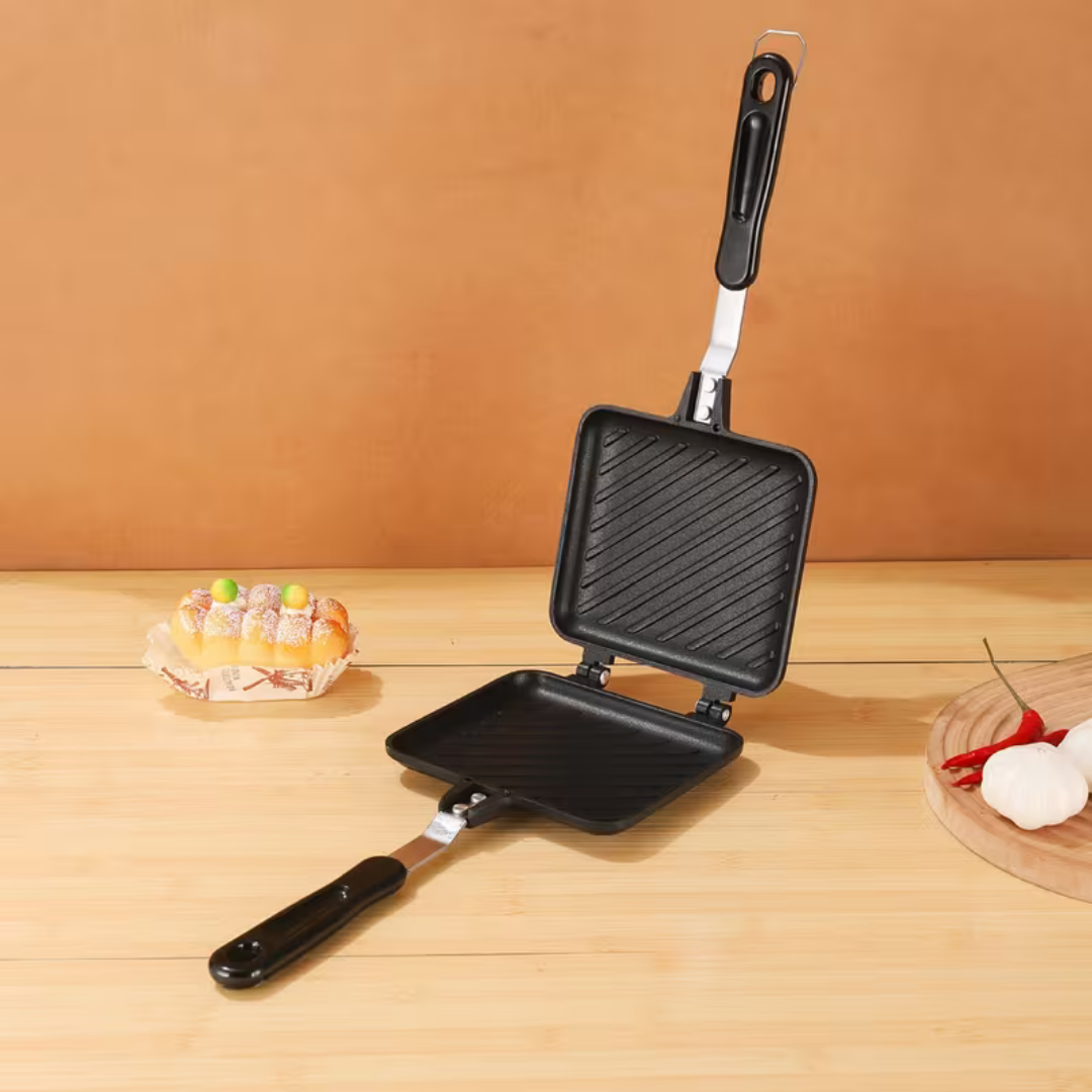 HOMERO Non-Stick Toasted Sandwich Maker Pan with Comfortable Non-Slip Handle