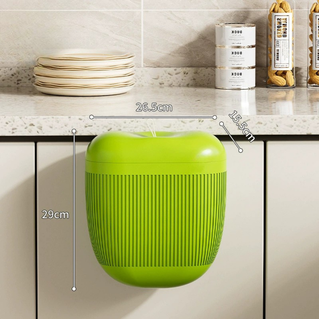 Homero Stylish Wall Mounted Dustbin with Lid 10 Litre Capacity