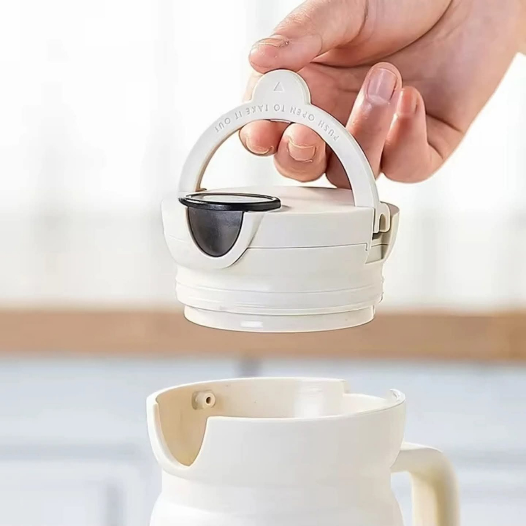 Automatic Glass Oil Dispenser Bottle Grey Handle - 600ml