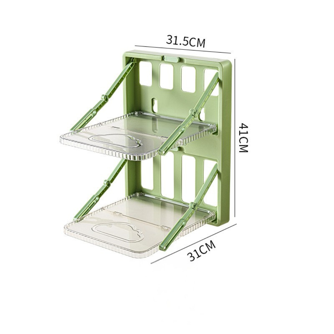 Foldable Wall-Mounted Shoe Rack and Organizer