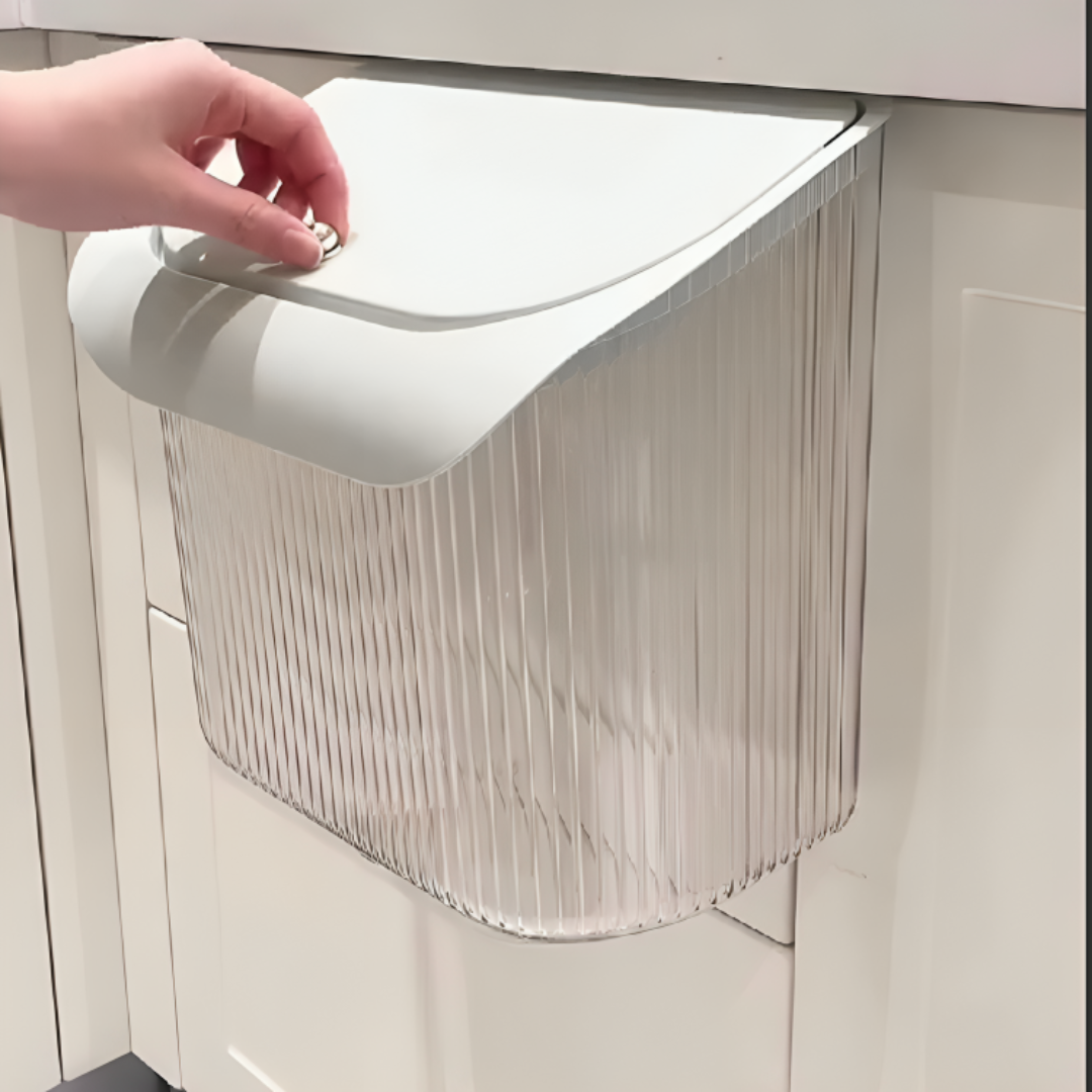 Elegant Multi-Purpose Trash Can with Dual-Opening Lid