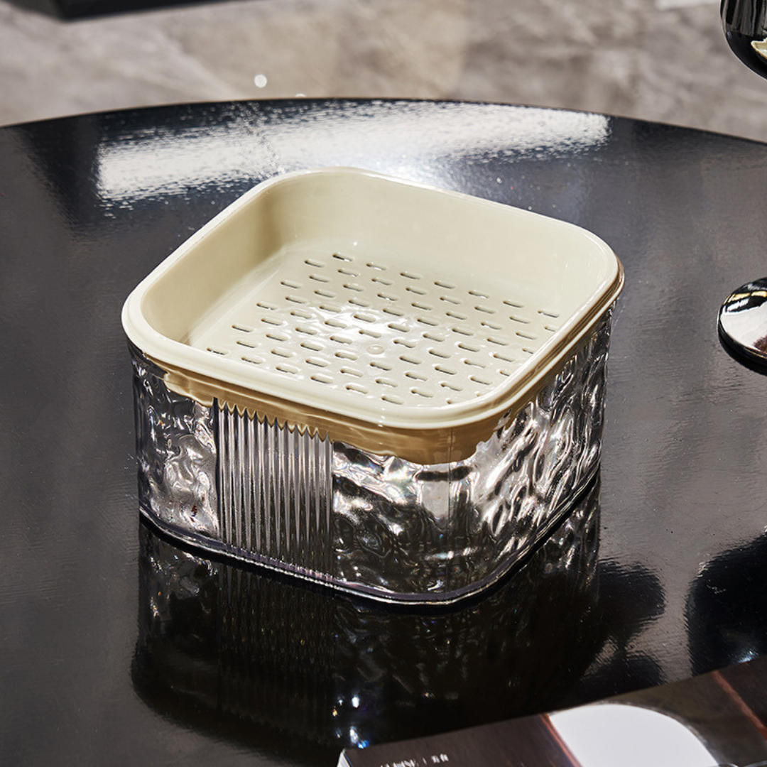 Multifunctional Desktop Can with Drain & Storage (Set of 2)