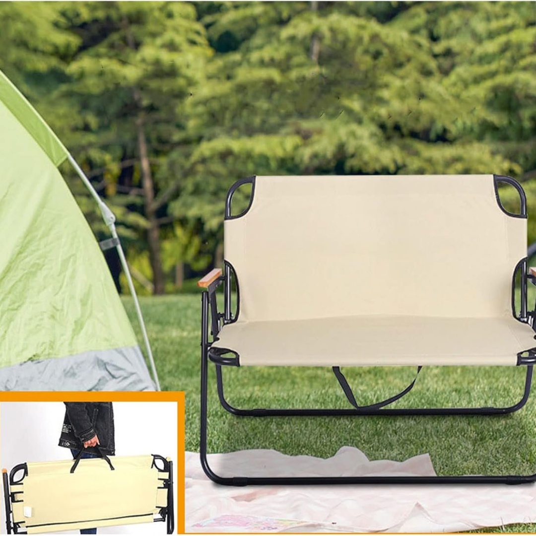Homero Portable Outdoor Double Folding Chair Premium 600D Oxford Cloth Design
