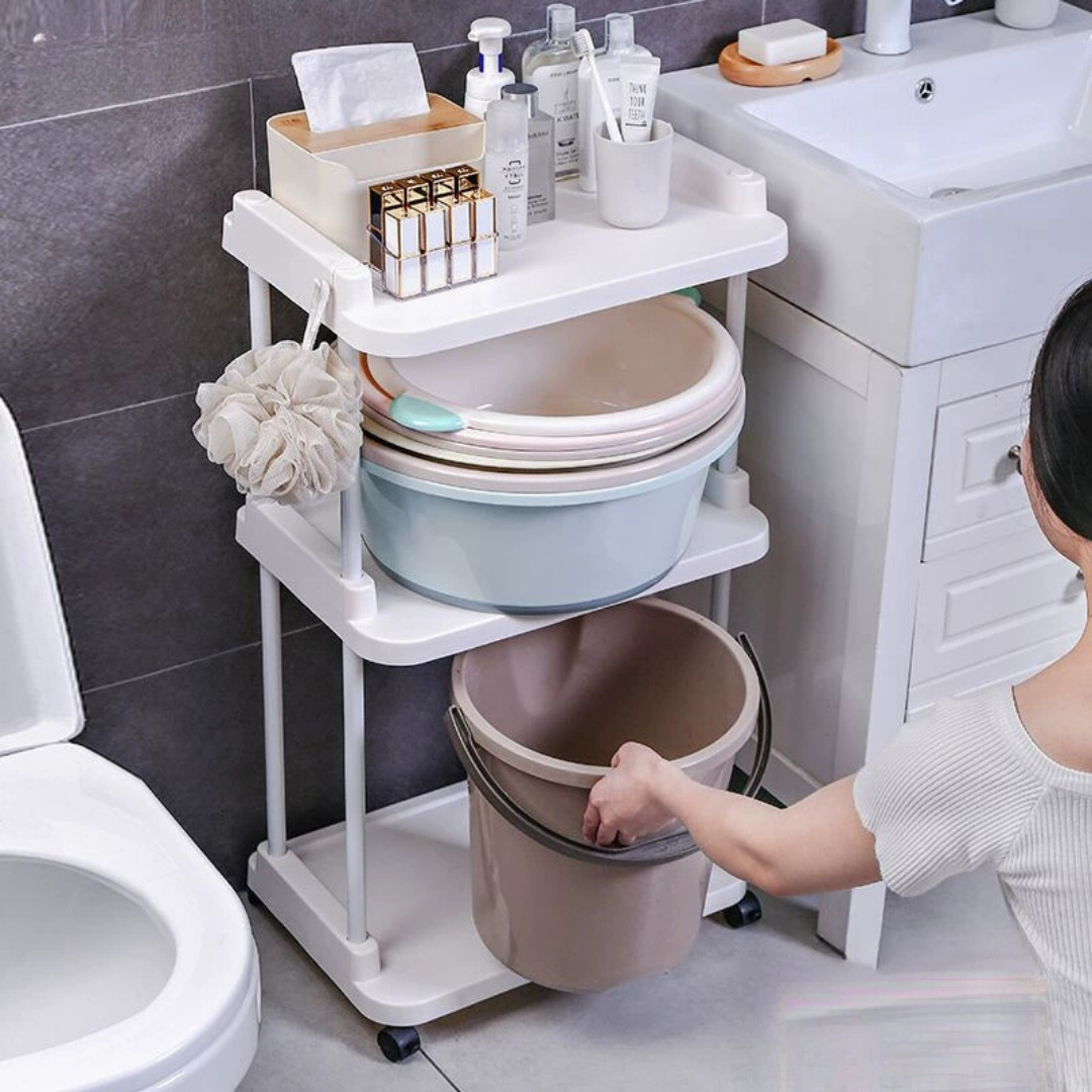 Homero Multi-Tier Slim Storage Rack Organizer with Wheels