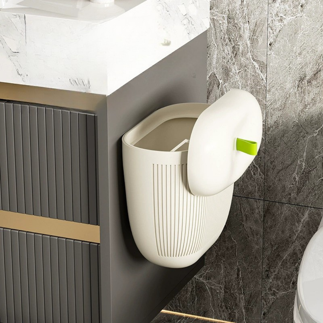 Homero Stylish Wall Mounted Dustbin with Lid 10 Litre Capacity