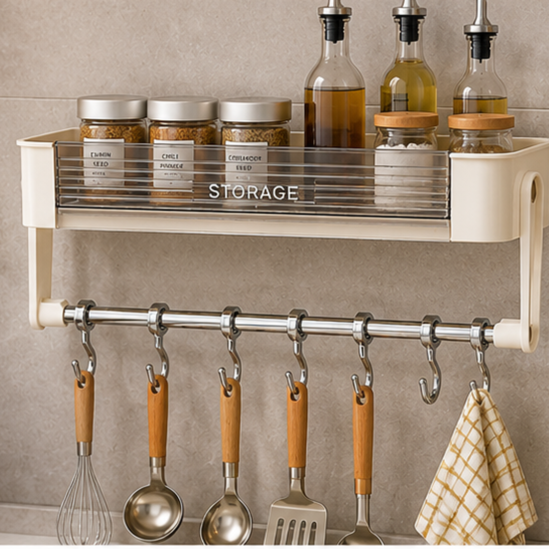 Multipurpose Wall Mounted Kitchen Bathroom Organizer