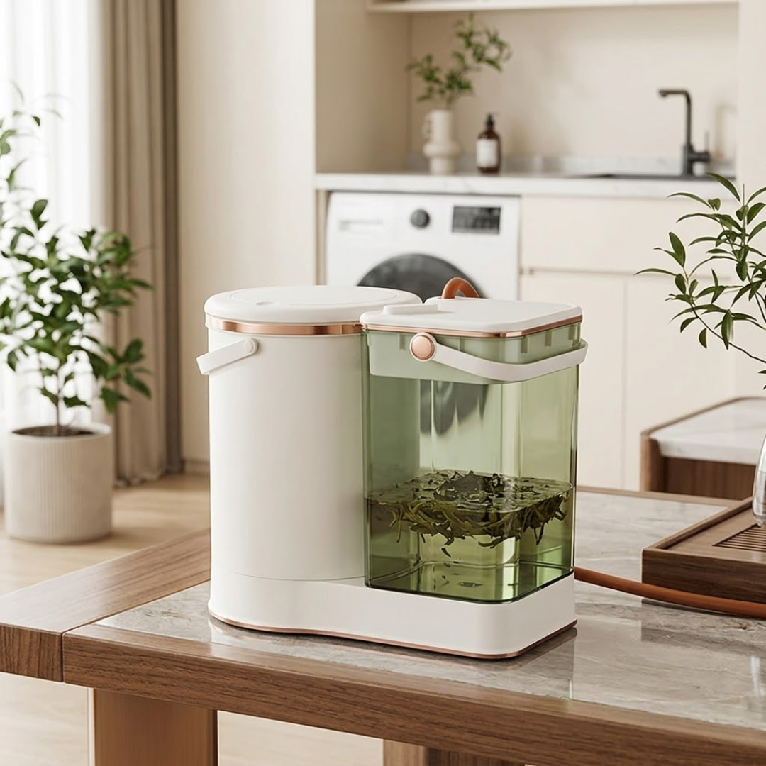 Premium Tea Waste Separator With Dual Bin & Detachable Filter