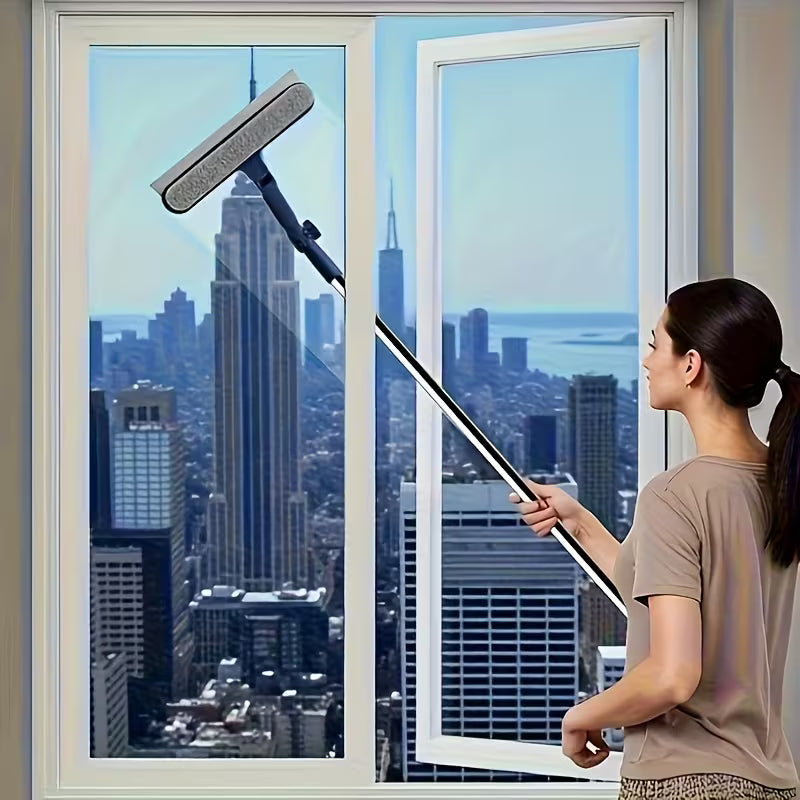 2 in 1 Extendable Window Cleaner Squeegee Wiper - 120cm