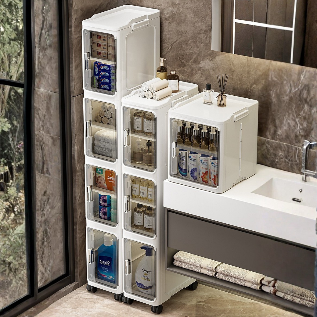 Multipurpose Flexible Storage with Wheels and Removable Dividers