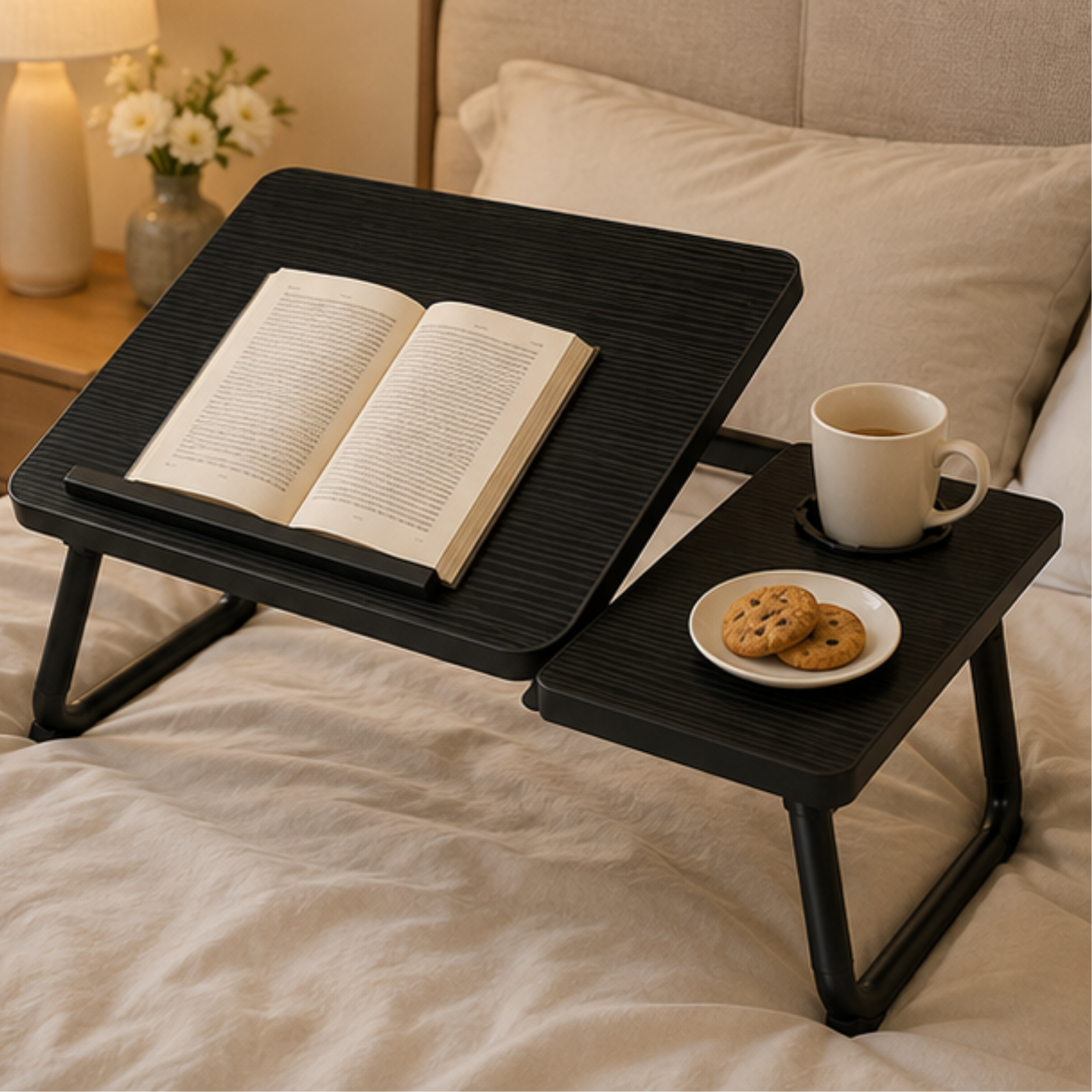 Multi Purpose Laptop Bed Adjustable Study Desk with Cup Holder