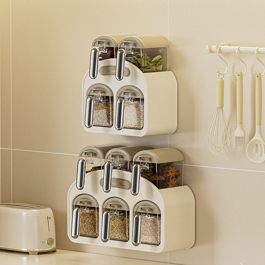 Compact Airtight Seasoning Organizer Storage Box
