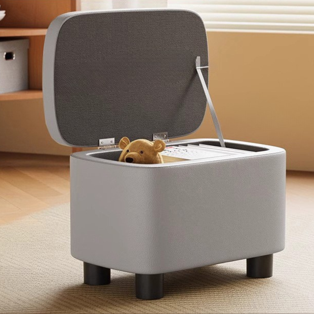 Homero Premium Storage Footstool with Nappa Leather