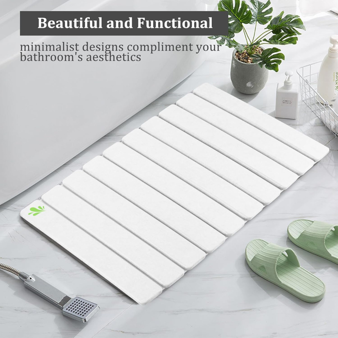 HOMERO Quick Dry Diatomite Foldable Water Absorbing Stone Mat 60x39 cm