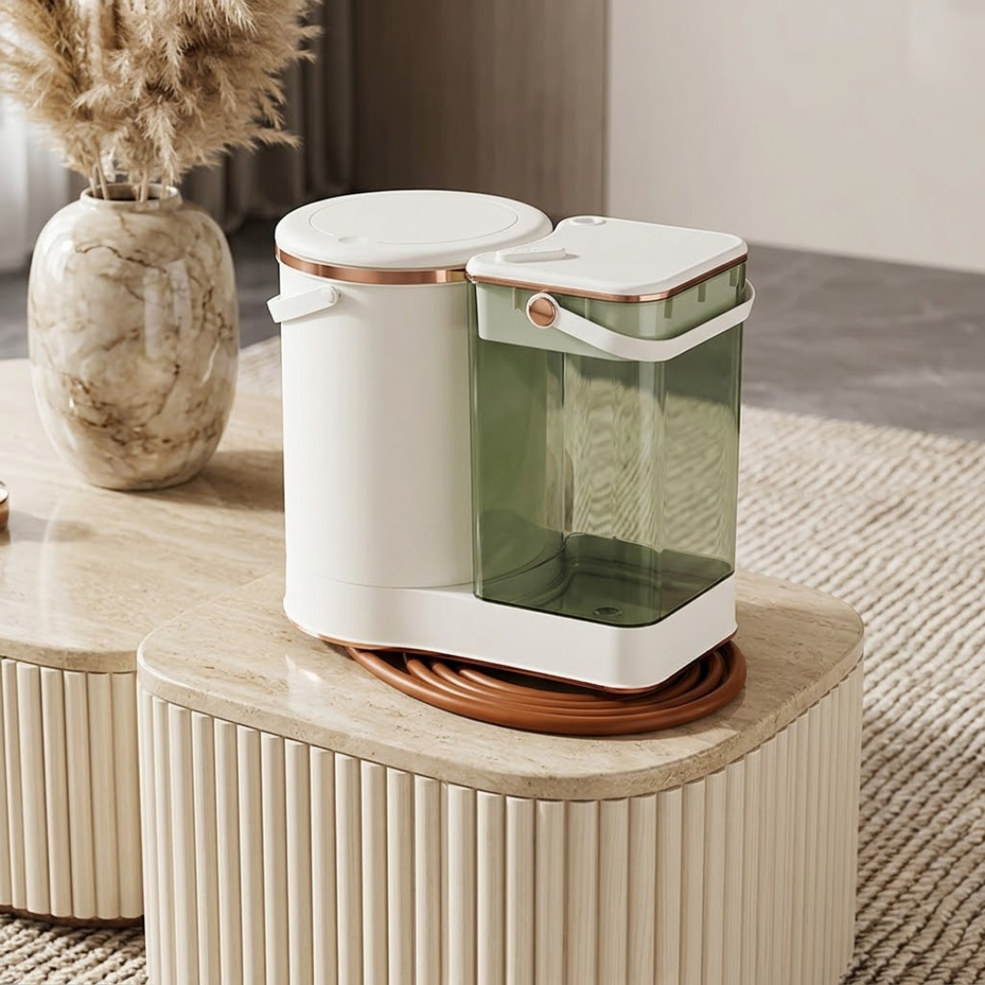 Premium Tea Waste Separator With Dual Bin & Detachable Filter