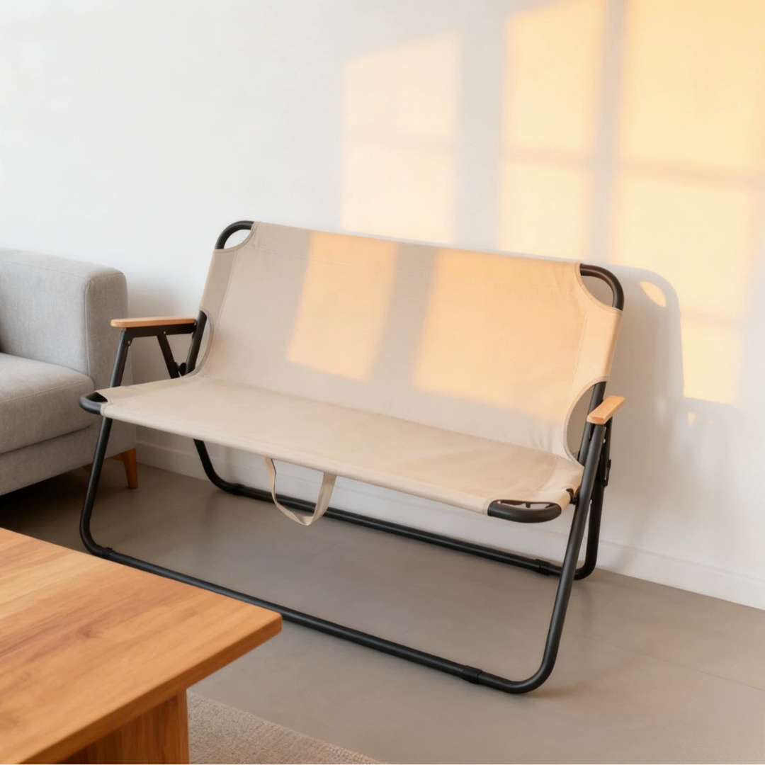 Homero Portable Outdoor Double Folding Chair Premium 600D Oxford Cloth Design