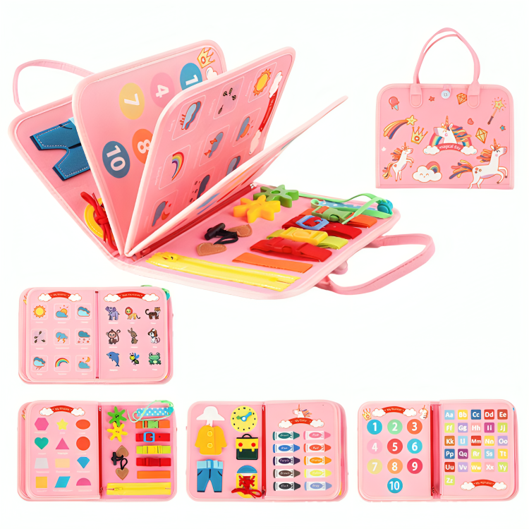 Homero Montessori Busy Board for Toddlers with Interactive Learning Activities