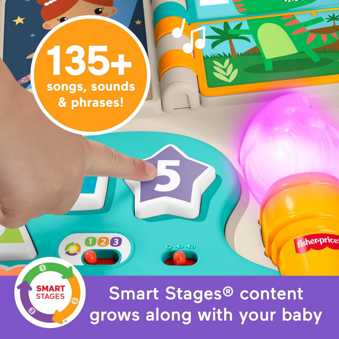 HOMERO 4-in-1 Laugh Learn Educational Activity Table with Musical Easel Toy