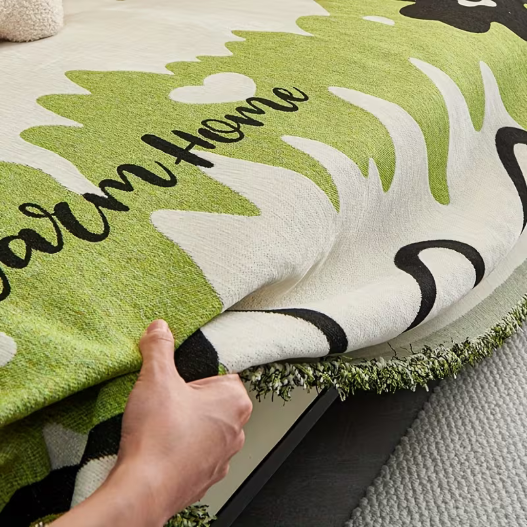 Luxury Reversible Rich Texture Wrinkle Resistant Chenille Fabric Throw Sofa Cover