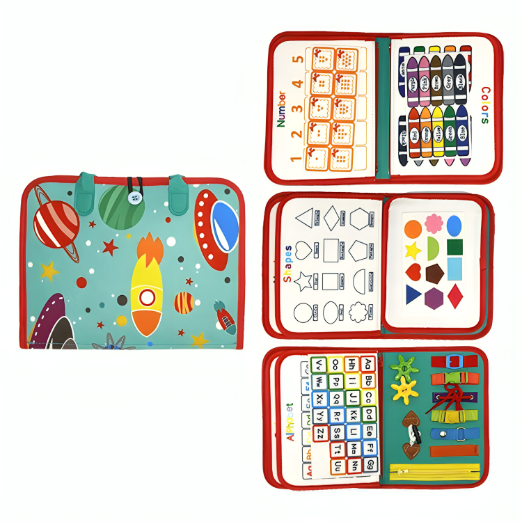 Homero Montessori Busy Board for Toddlers with Interactive Learning Activities