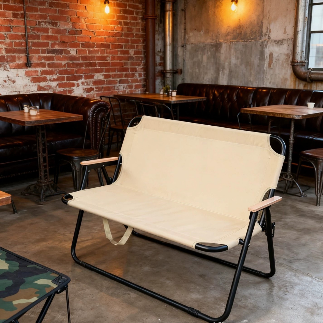 Homero Portable Outdoor Double Folding Chair Premium 600D Oxford Cloth Design