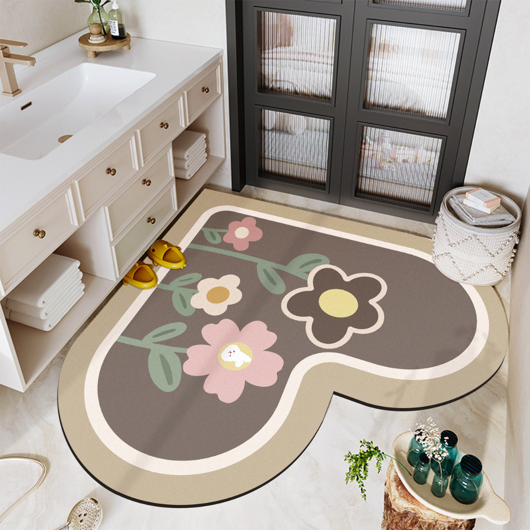 Ultra-Absorbent Suede Kitchen Mat with Non-Slip Rubber Base