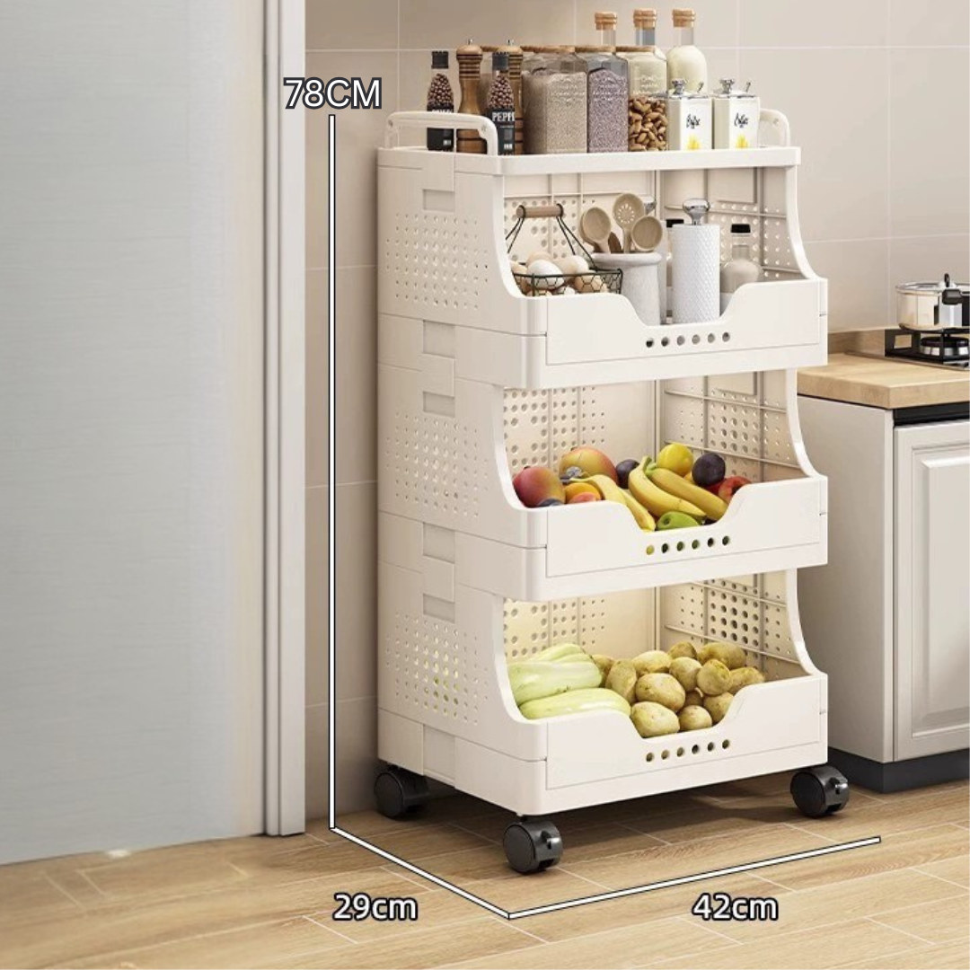 Premium Multi Layer Storage Rack With 360° Caster Wheels