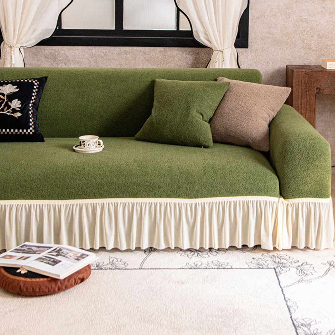 Premium Stretchable Polar Fleece Jacquard Sofa Cover