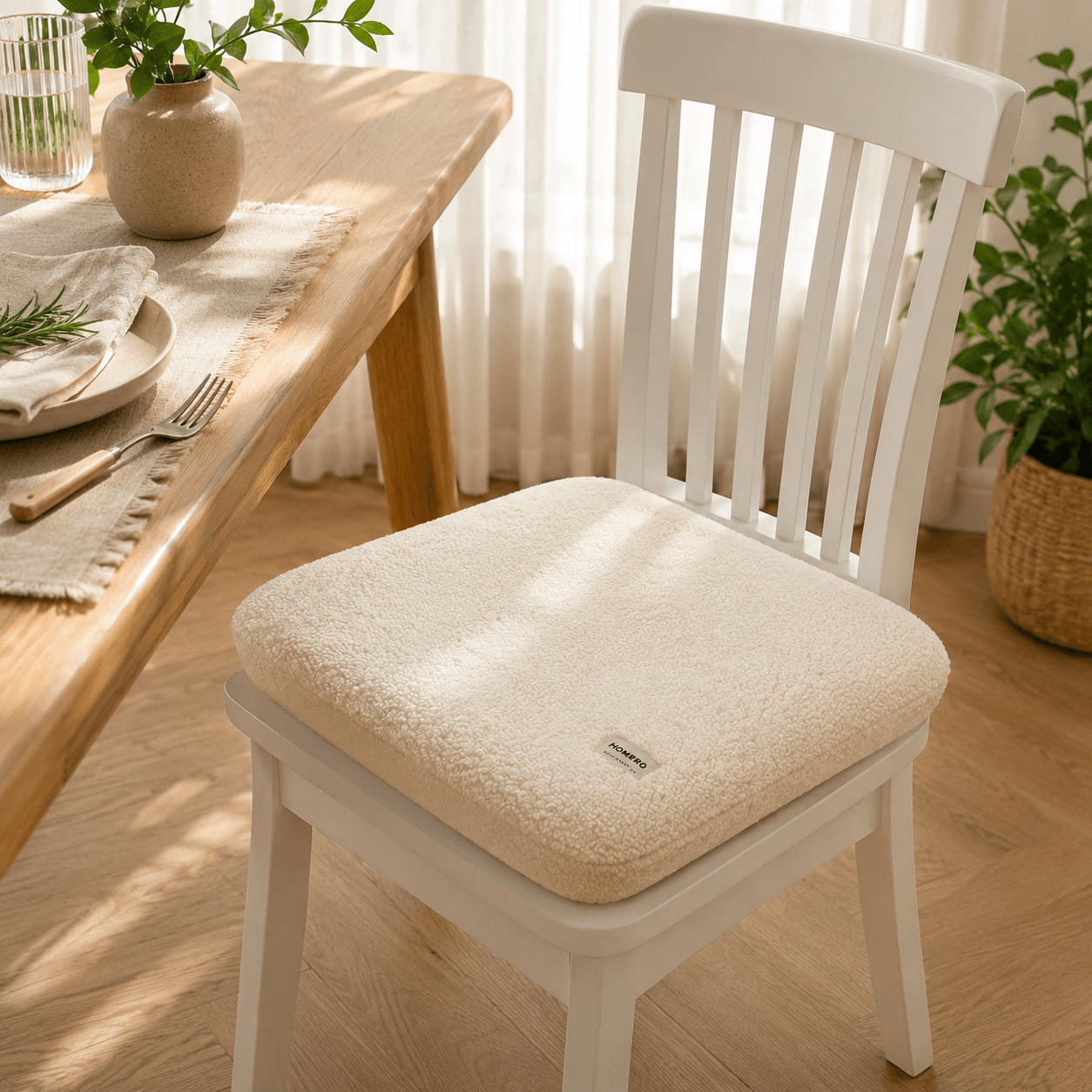 Homero Comfortable Memory Foam Seat Pad with Anti-Slip Base
