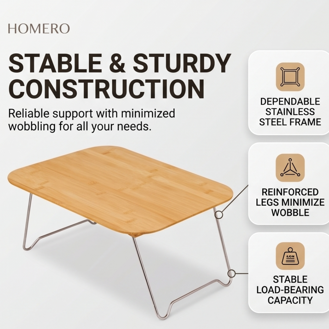 Multipurpose Folding Wooden Camping Table