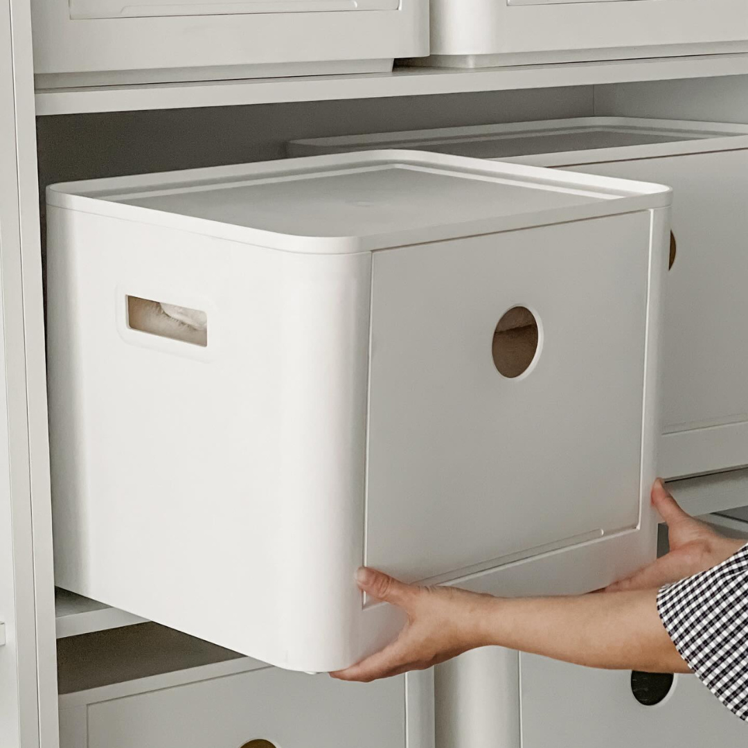 Dual Opening Modular Plastic Storage Cabinet Organizer - 50L