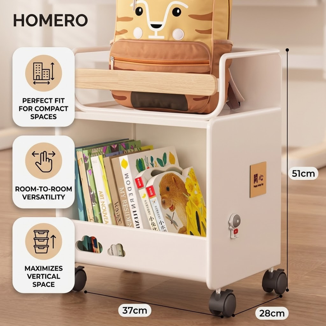Multi Layer Rolling Storage Organizer with Lockable Wheels