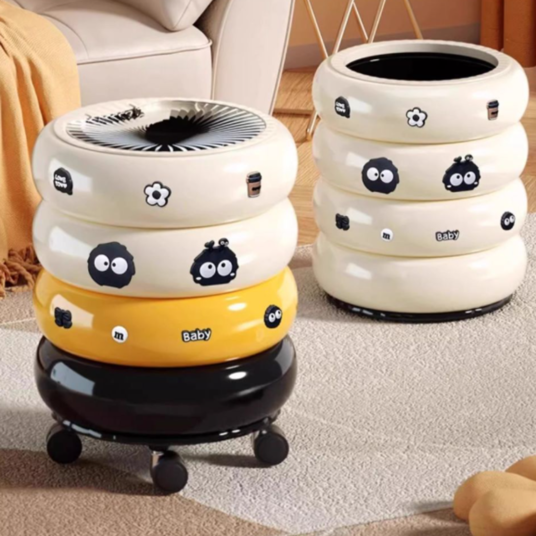 Elegant Odor Lock Trash Bin with Wheels