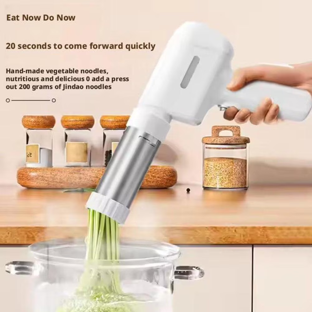 Electric Handheld Pasta and Noodle Maker Machine with 5 Molds