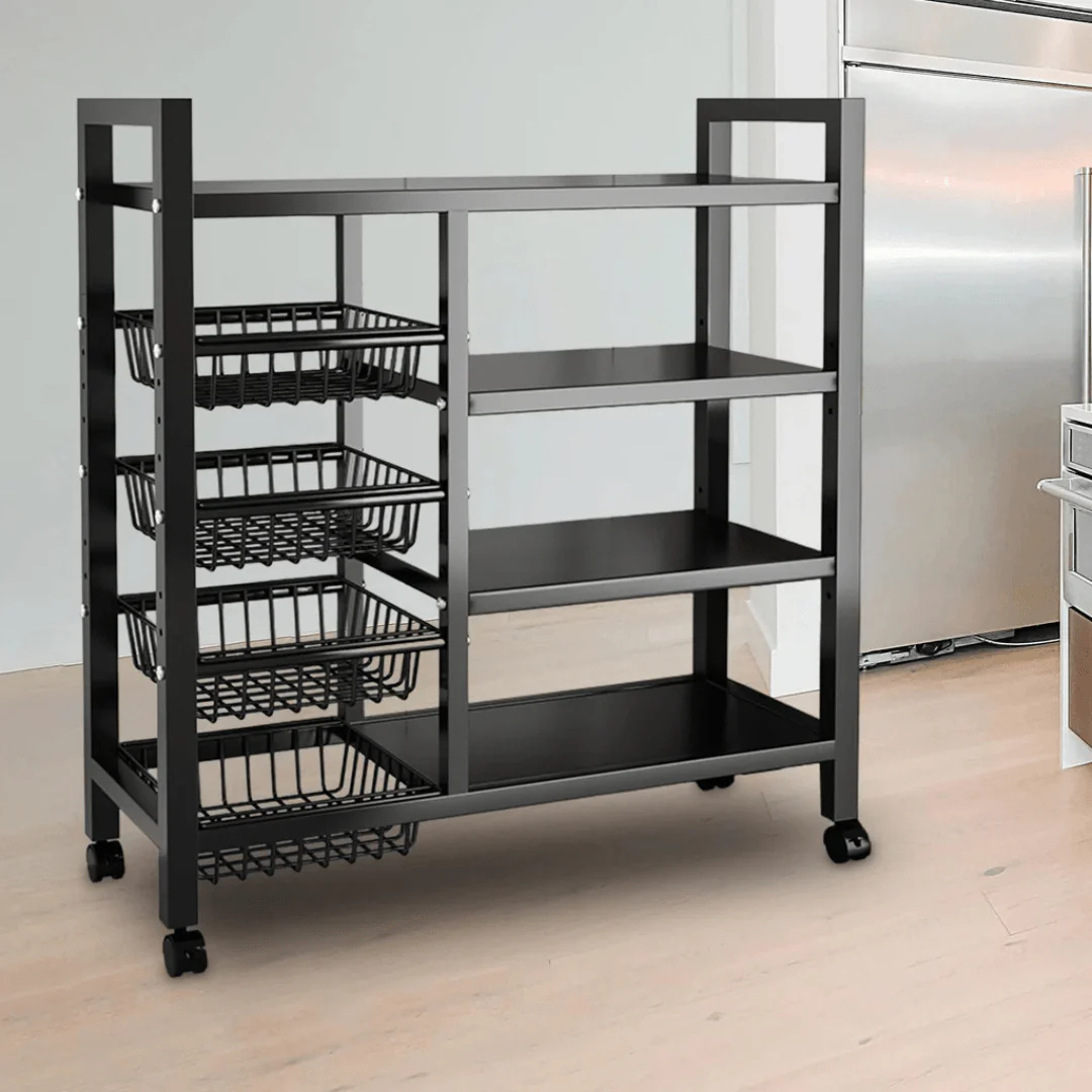 Multi Purpose Heavy Duty Mesh Baskets Storage Organizer with Wheels