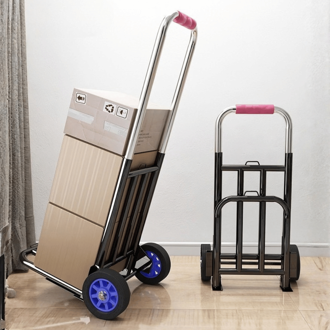 Heavy Duty Foldable Stair Climbing Hand Truck Trolley with Adjustable Handle
