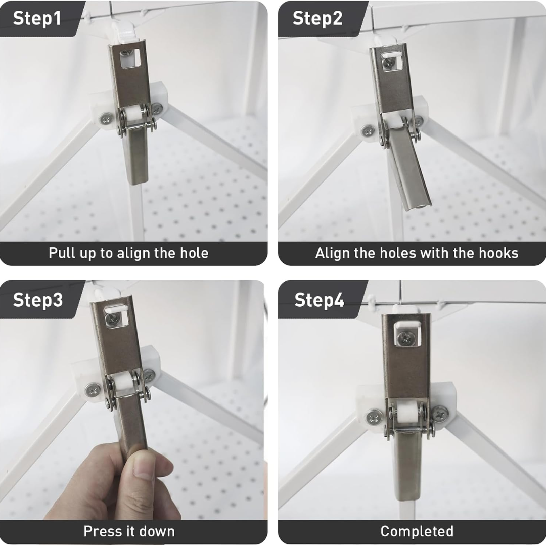 Multi-Use Heavy Duty Foldable Storage Shelf with Wheels