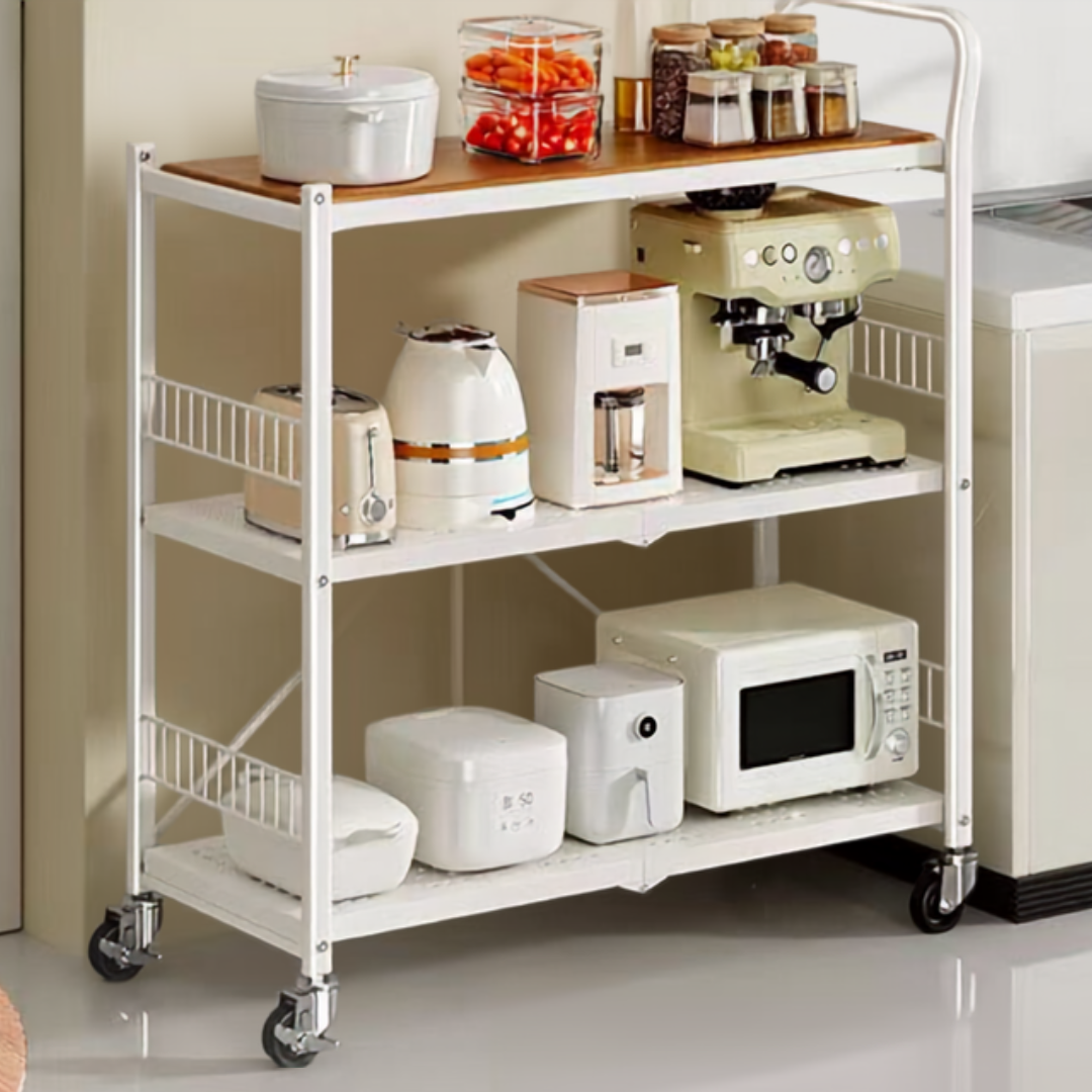 Multi-Purpose Foldable Utility Storage Cart with Wheels