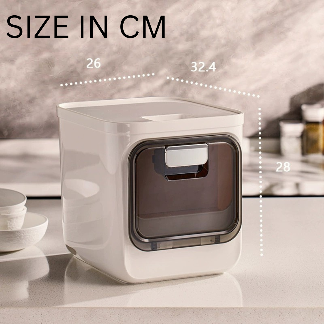 HOMERO Airtight Gravity Triple Seal Moisture-Proof Grain Dispenser - 10KG Capacity