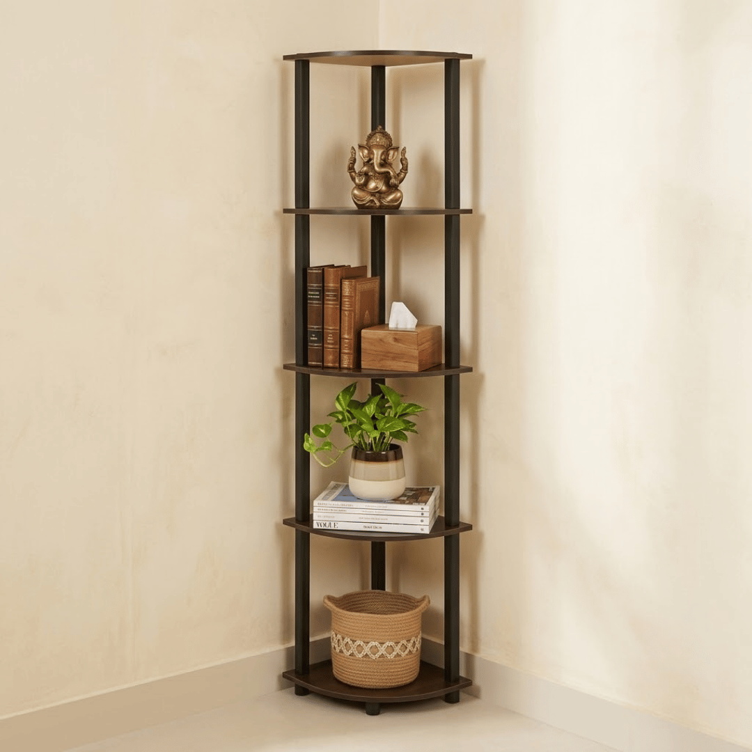 5-Tier Multipurpose Corner Storage Display Shelf