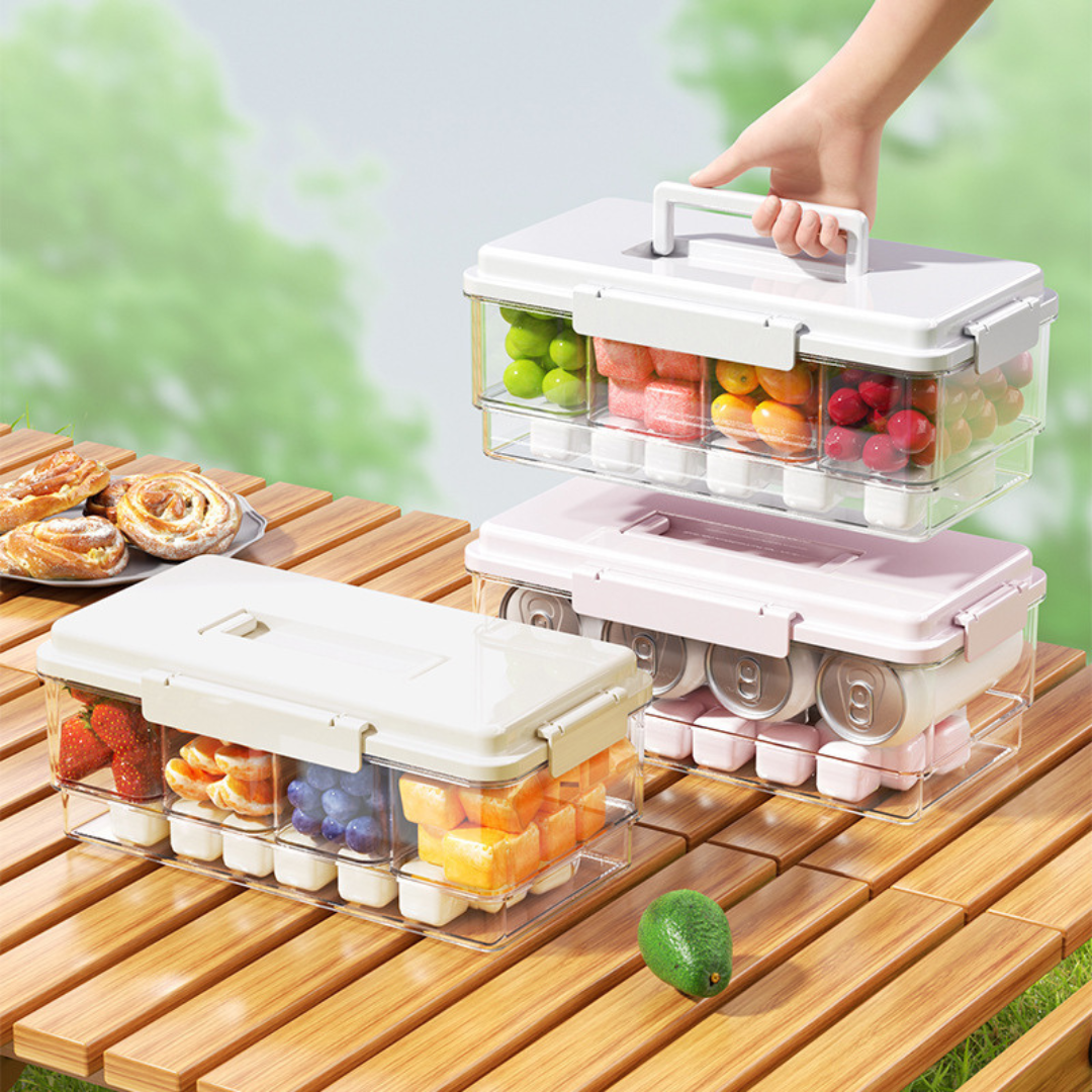 Homero Multi-Functional Portable Ice Cube Lunch Box with Sealed Compartments