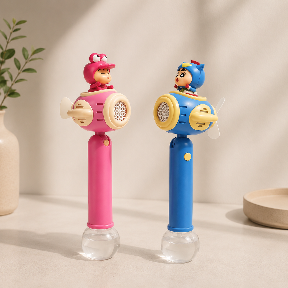 Electric Cartoon Bubble Blowing Toy with Mood Lights