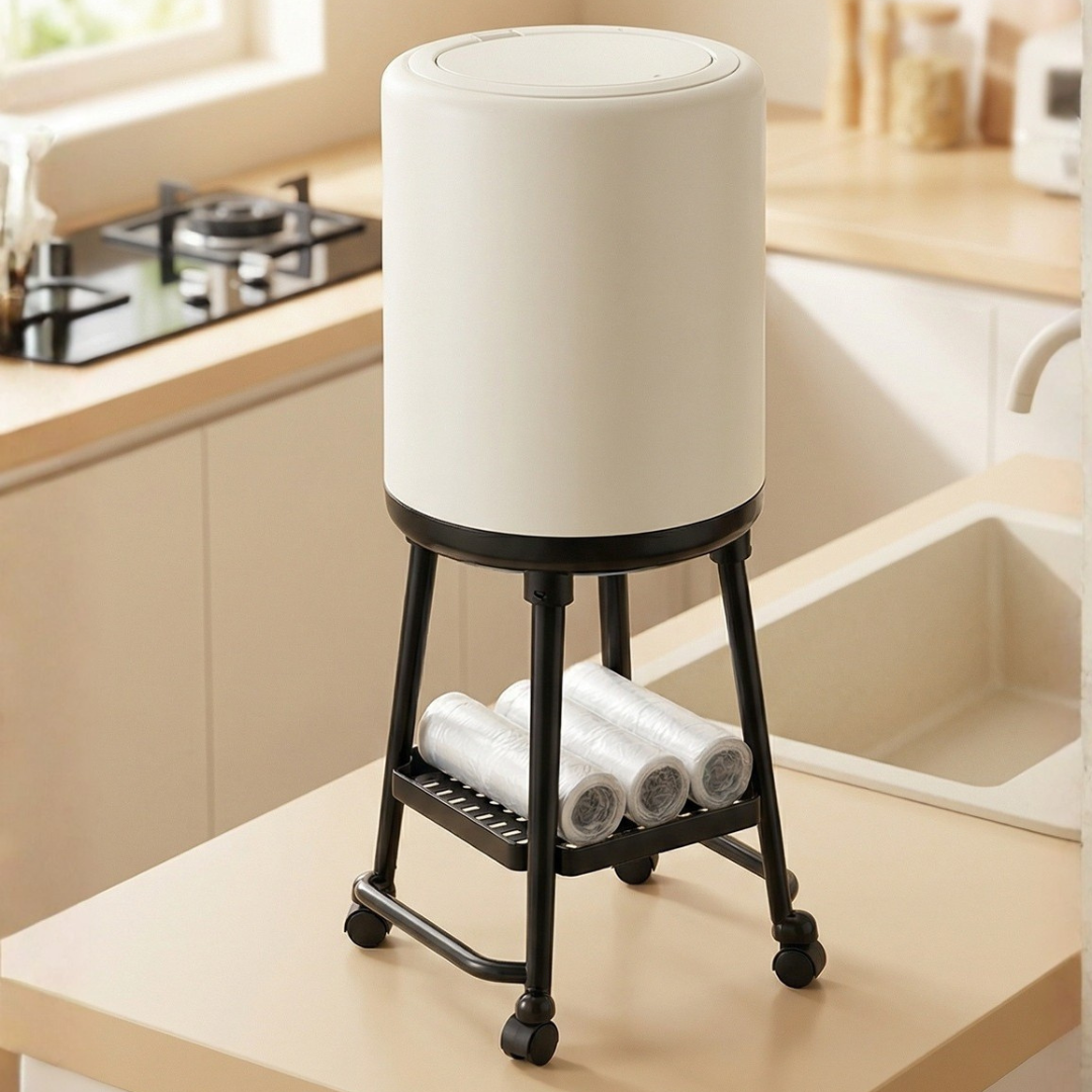 Multipurpose Kitchen Waste Bin with Flip Cover and 360° Wheels