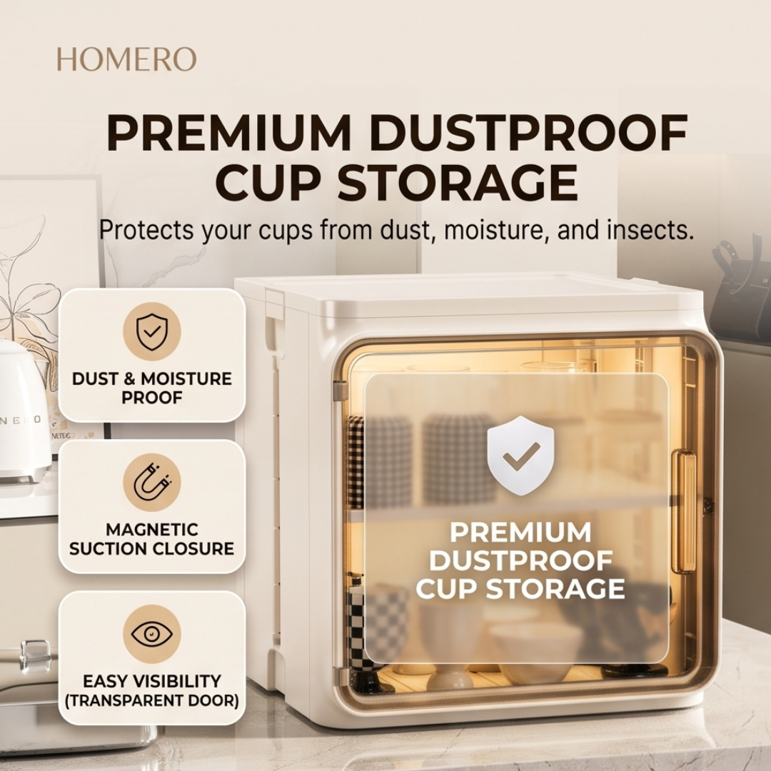 Multi-Purpose Removable Shelves Dustproof Storage Cabinet with Magnetic Door