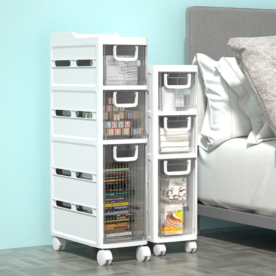 Space Saver Drawer-Style Transparent Storage Cabinet