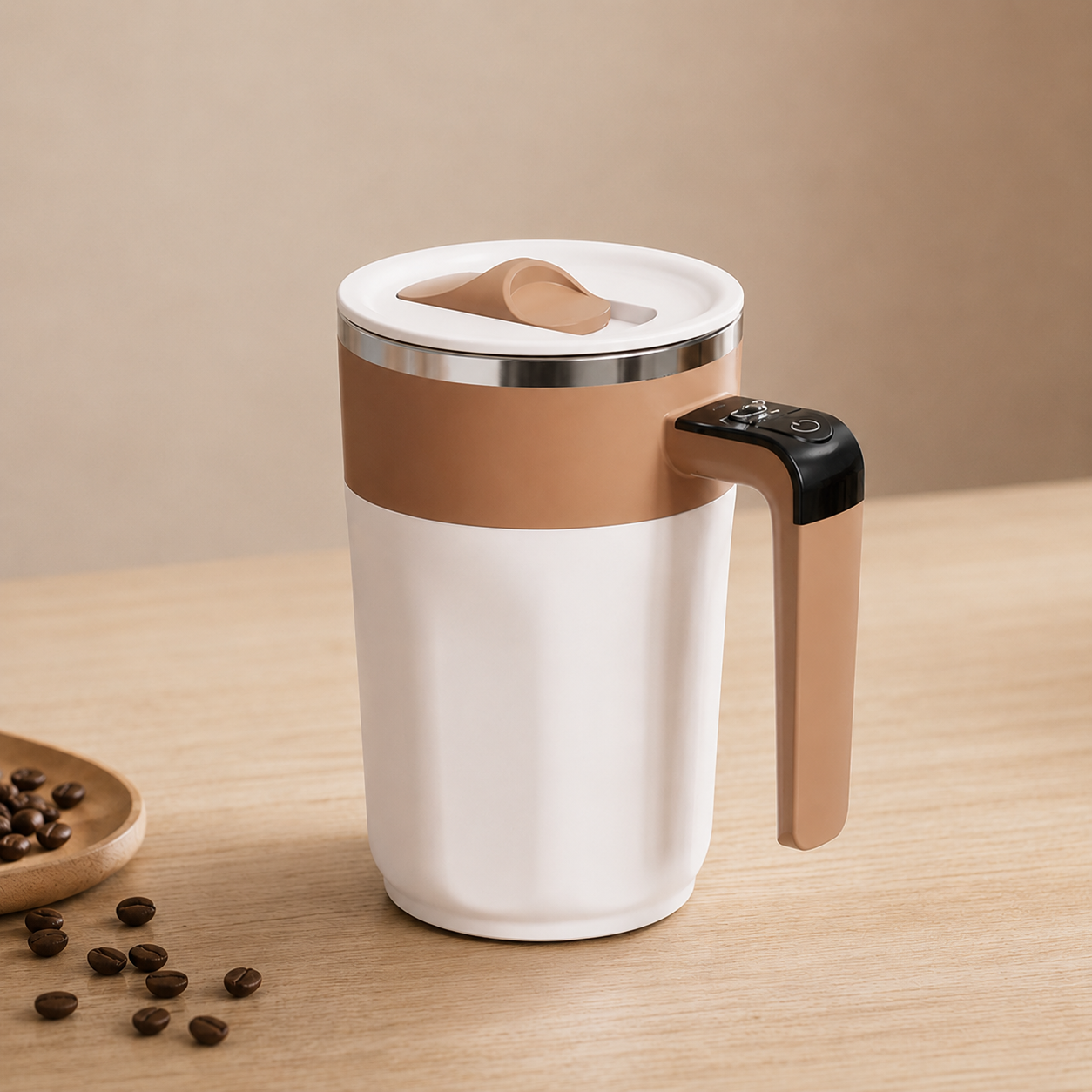 Homero Automatic Stirring Coffee Rechargeable Mug with Digital Display - 400ml
