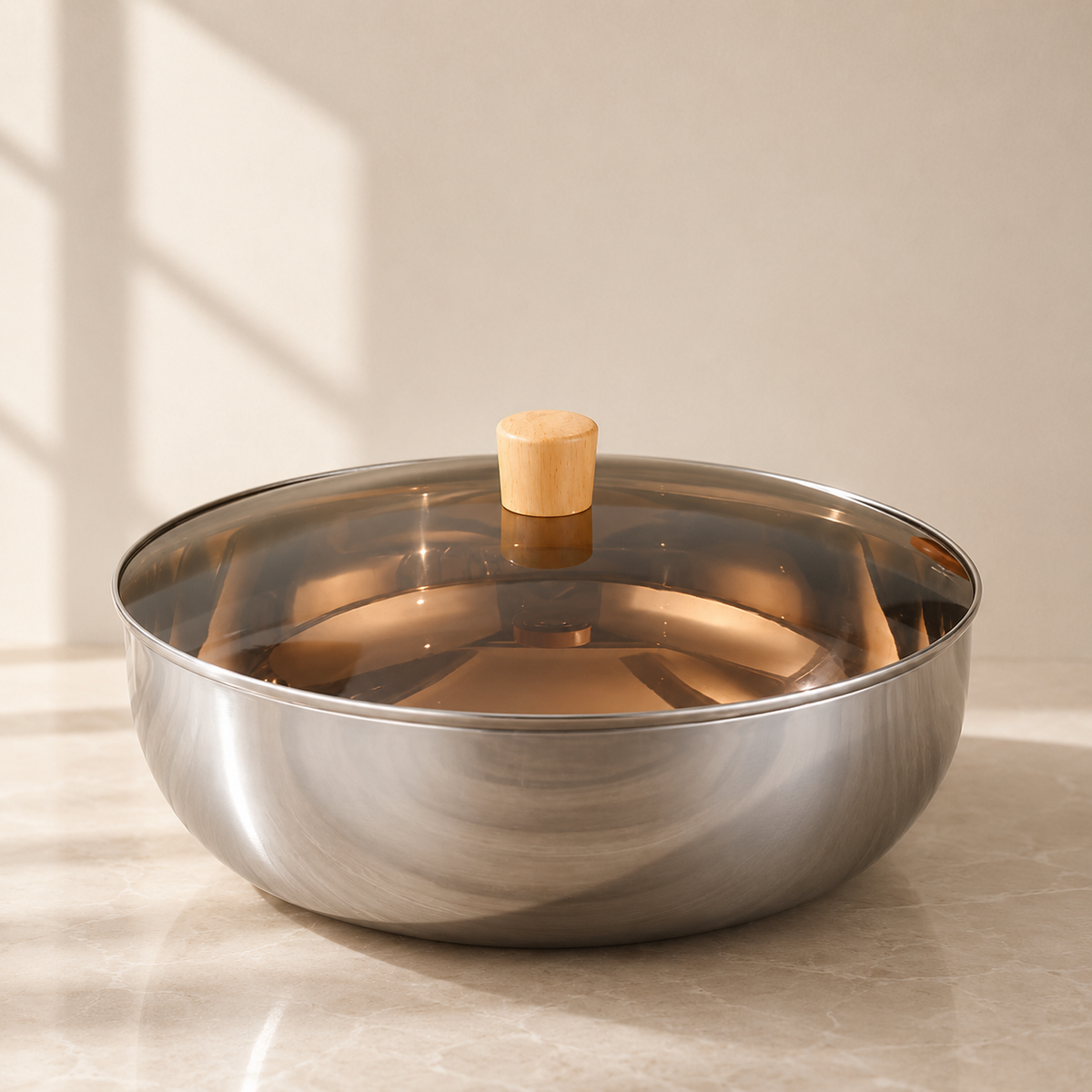 Homero Large-Capacity Stainless Steel Mixing Bowl with Lid