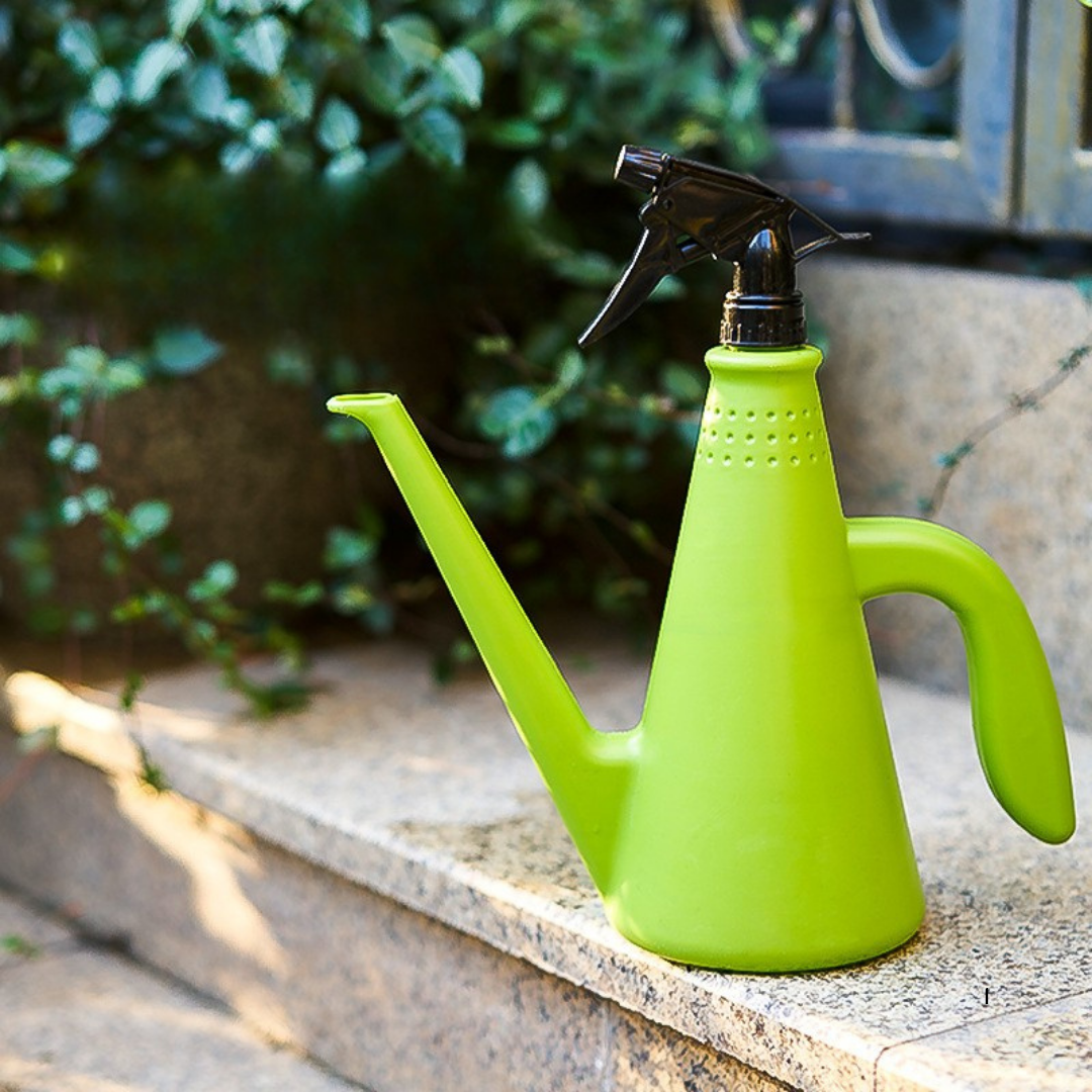 Durable Plastic Watering Can and Spray Bottle for Home Gardening