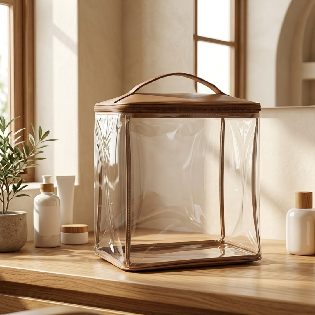 Premium Clear Cosmetic and Bathroom Travel Organiser Bag